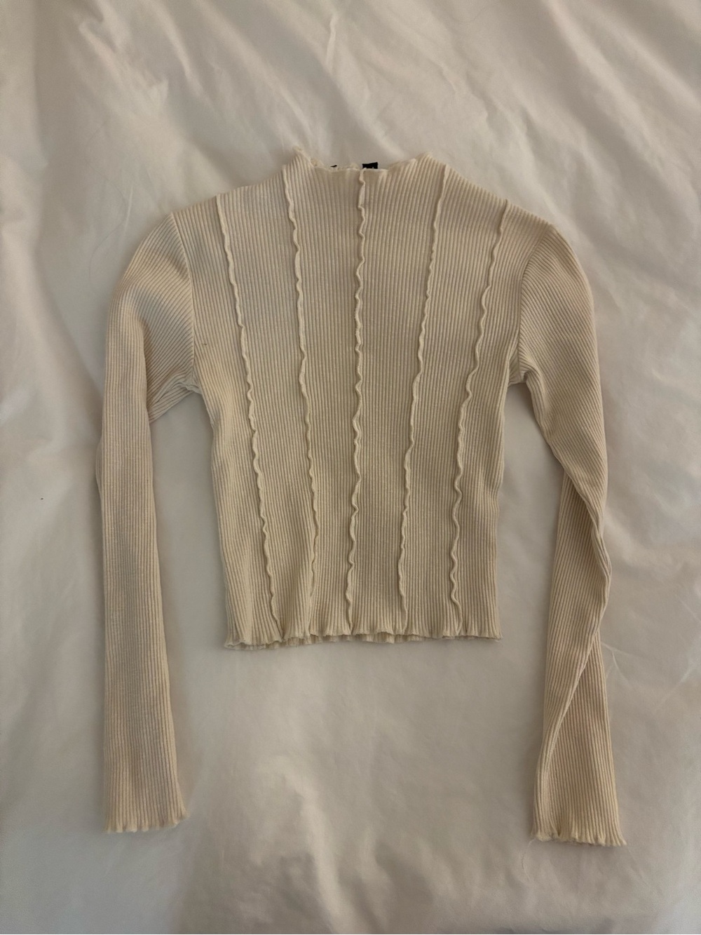 Zara Ribbed Lettuce Edge Top